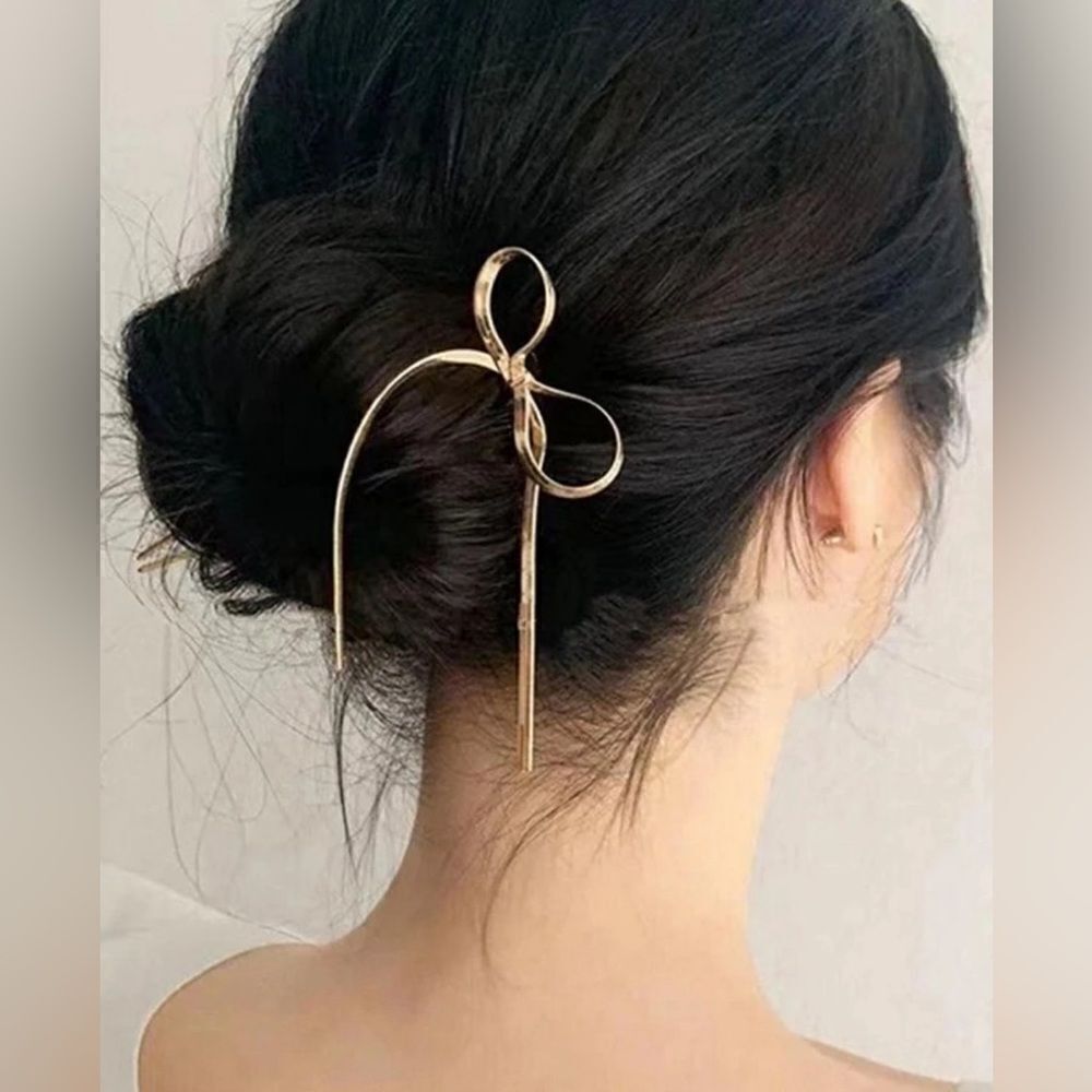 bow hair pin #1428